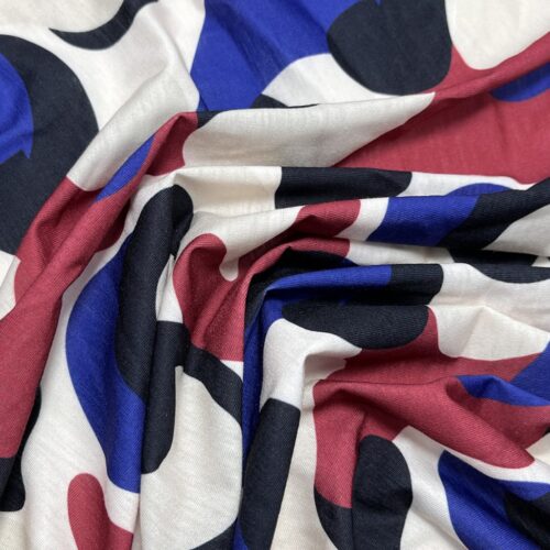 Knitted single jersey printed fabric, 95% polyester, 5% spandex, 170gsm