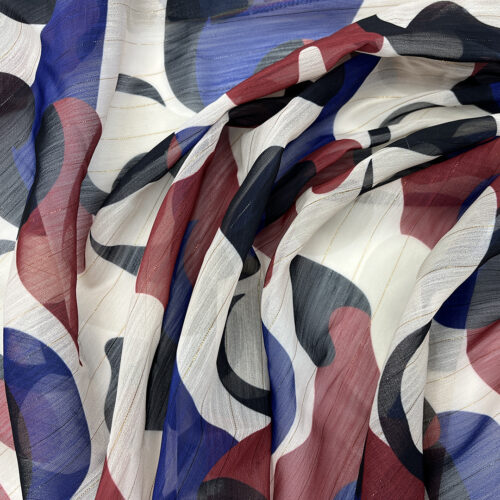 70gsm 100% Polyester Chiffon Shiny Fabric Scarf 1K23