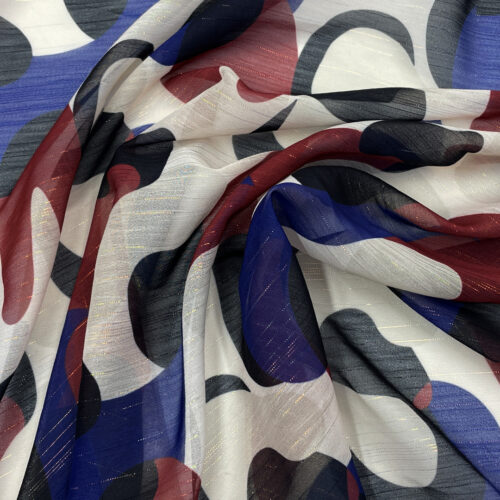 65gsm 100% Polyester Chiffon Glossy Hand Feel Fabric Evening Dress 1K26