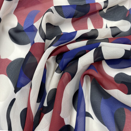 80gsm 100% Polyester Chiffon Translucent Fabric Blouse 1K34