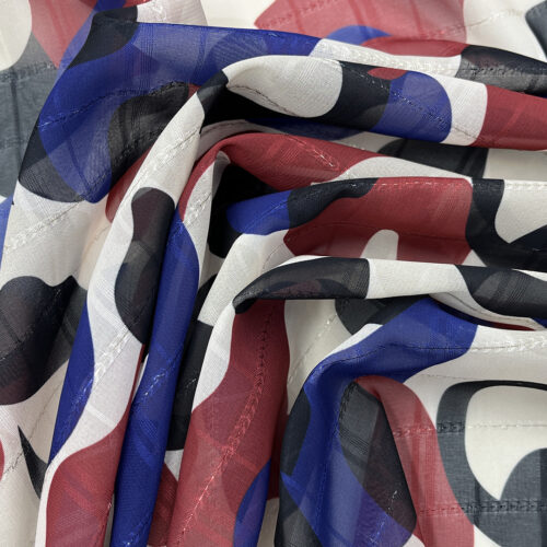 70gsm 100% Polyester Plaid Drapey Hand Feel Fabric Dress 1K38