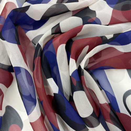 60gsm 100% Polyester Chiffon Translucent Fabric Evening Dress 1K48