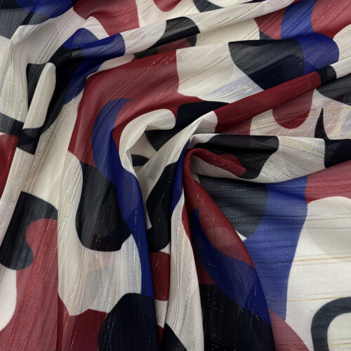 65gsm 100% Polyester Georgette Breathable Fabric Skirt 1K55