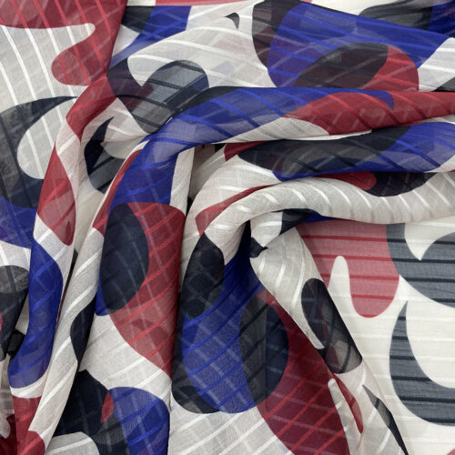 60gsm 100% Polyester Chiffon Soft Hand Feel Fabric Evening Dress 1K73