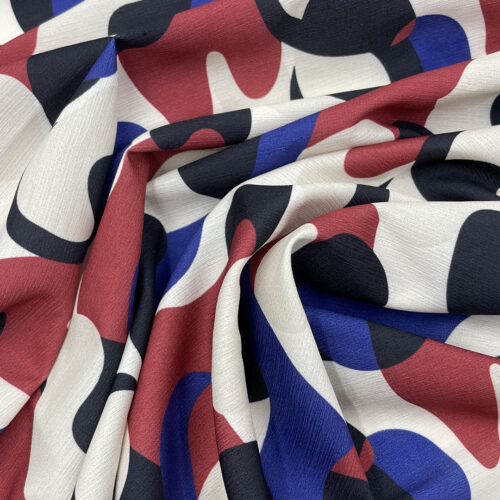 145gsm 100% Polyester Crepe Textured Hand Feel Fabric Dress 1K80