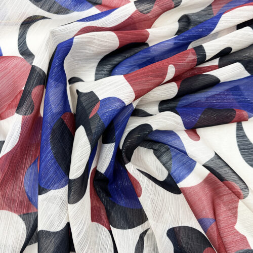 65gsm 100% Polyester Chiffon Breathable Fabric Blouse 1K84