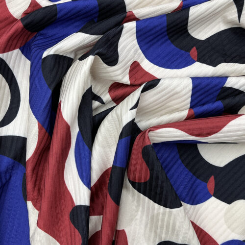 240gsm 95% Polyester 5% Spandex Rib Textured Fabric Skirt 3K30