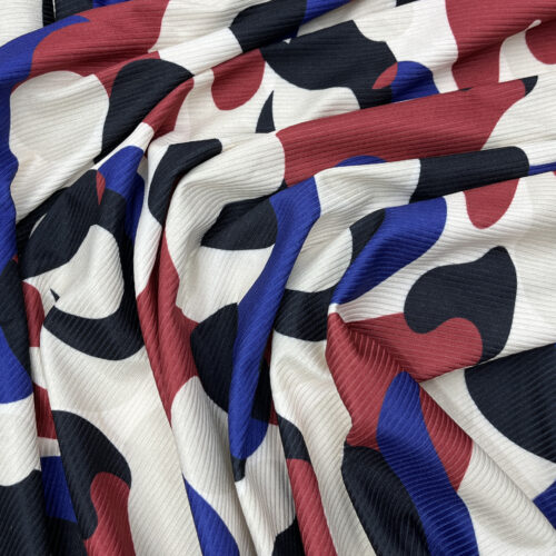 210gsm 95% Polyester 5% Spandex Rib Fabric Dress 3K45